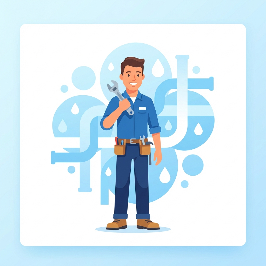 Professional plumber ready to help